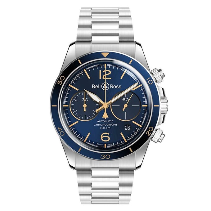 Bell & Ross Vintage mit blauem Zifferblatt