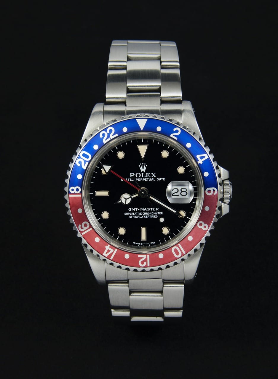 Rolex GMT-Master mit rot-blauer Pepsi-Lünette an einem Oyster-Stahlband