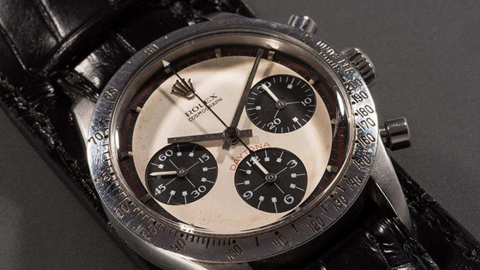 Historische Rolex Cosmograph Daytona mit kontrastreichem Zifferblatt